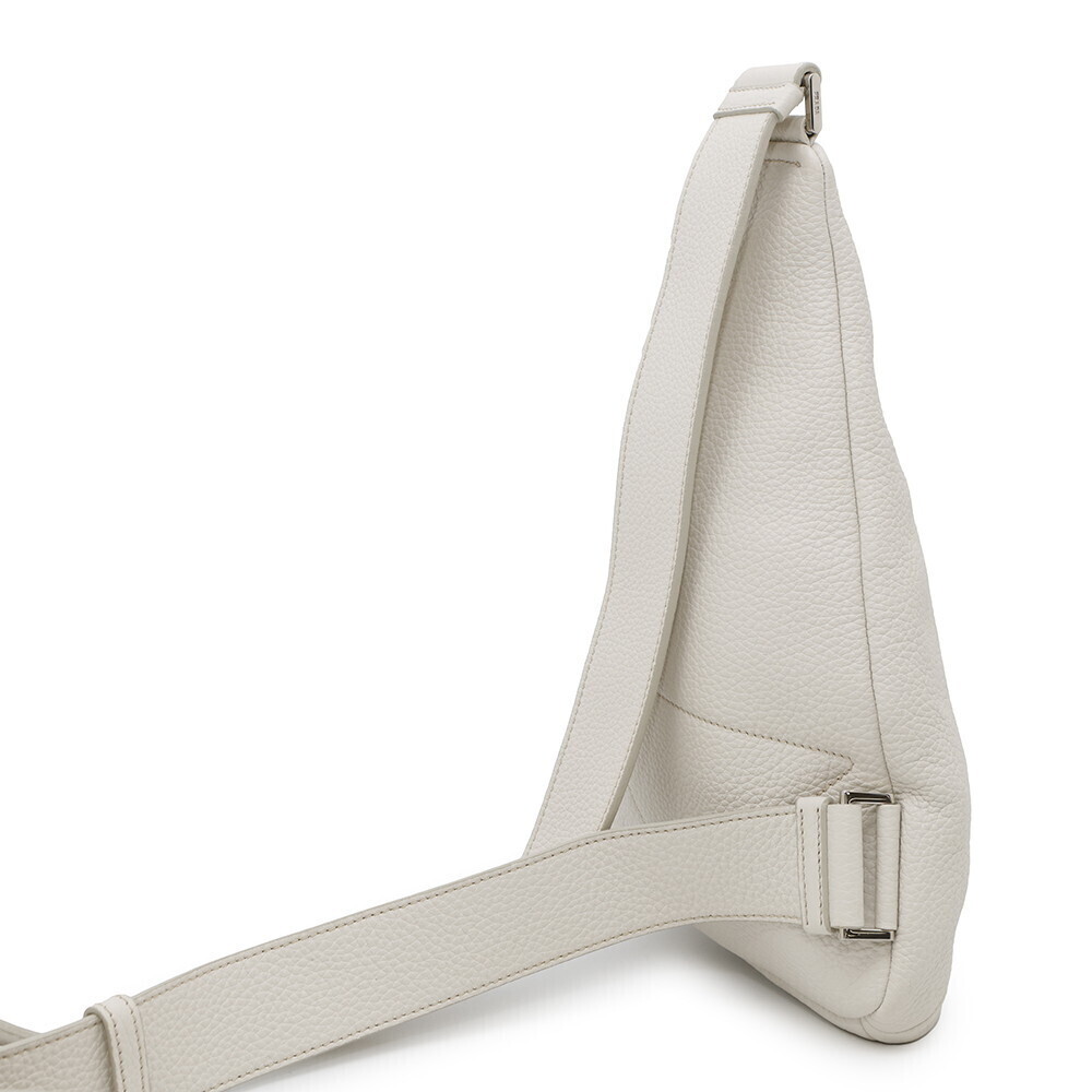 PRADA Triangle Logo Leather Body Bag White - Picture 3 of 7